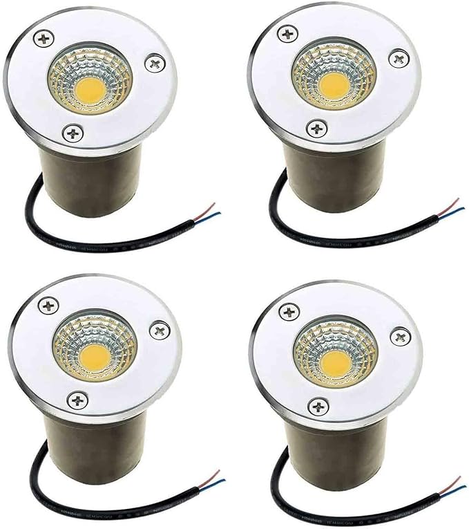 3W LED Underground Landscape Light - IP67 Waterproof Buried Garden and Outdoor Lights (Natural Light 224V)