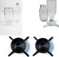 2 Pcs Hydroponic Growing System Self-Watering Microgreen Grower Adapter Kit for Regular Mouth Mason Jars &amp Soda Bottles with Carbon Fiber Style Design Indoor Herb Planter (Black)