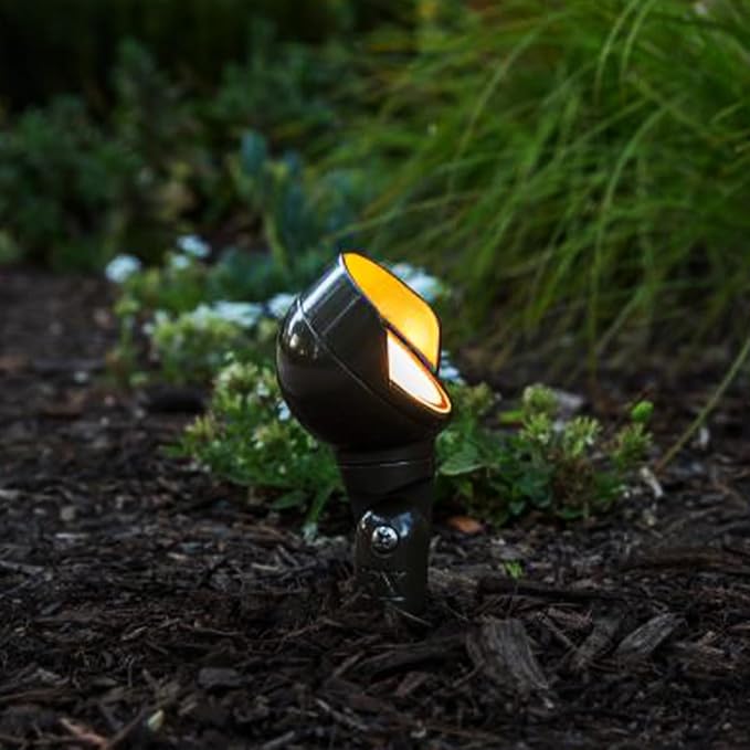 FX Luminaire WS LED Up Light 2700K Warm White Low Voltage Outdoor Landscape Lighting Flat Black Finish 35W Equivalent Wall Wash Beam Yard or Garden Accent Light