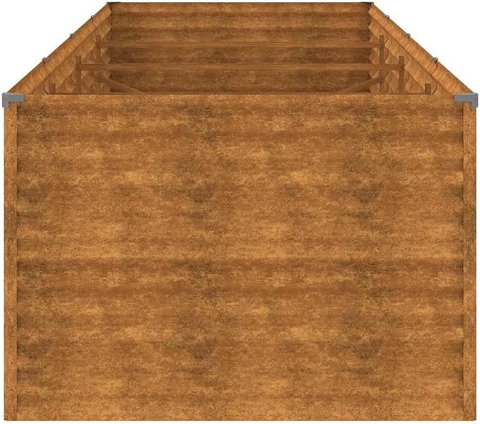 152x39.4x27.2 Corten Steel Garden Raised Bed Indoor Outdoor Flower Pot Planter Box Durable Weathering Steel for Large Plants on Patio Balcony DIY Landscaping