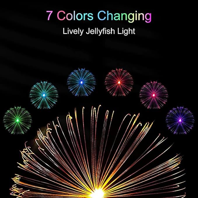Plant Growing Lamps Solar Jellyfish Lights Outdoor Decor for Garden and Vegetable Patch 7 Color Variation Waterproof Lawn Lamps for Patio Backyard