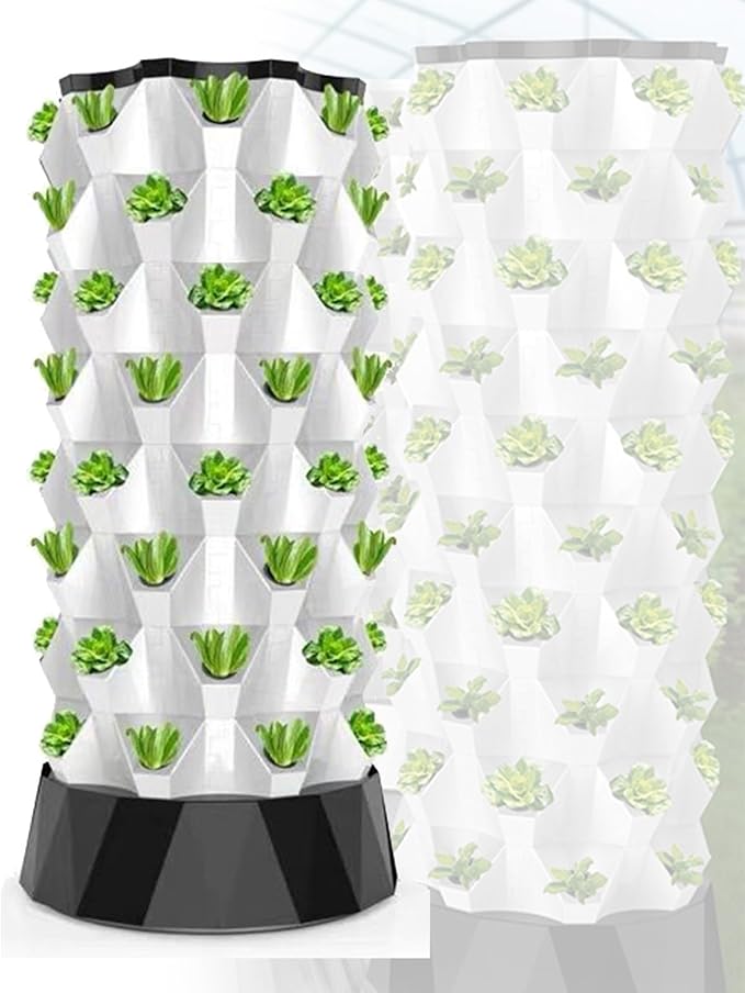 Hydroponics Tower Indoor Vertical Hydroponic Tower Kit Hydroponics Growing for Indoor Hydroponics Vertical Grow Kit for Indoor Fruits and Vegetables140cm