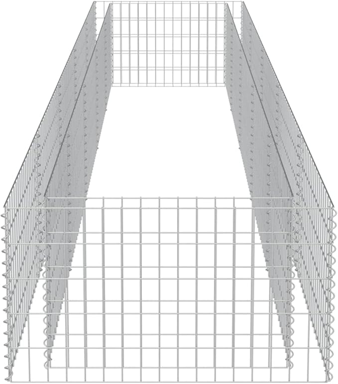 SKM Gabion Raised Gabion Raised Bed Galvanised Steel 177.2x35.4x19.7