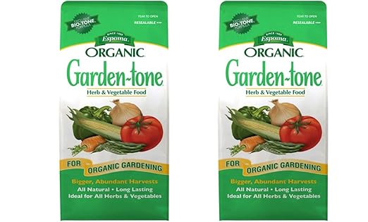 Espoma Organic Garden-Tone 3-4-4 Organic Fertilizer for Cool &amp Warm Season Vegetables and Herbs. Grow an Abundant Harvest of Nutritious and Flavorful Vegetables – 4 lb. Bag - 2 Pack
