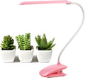 Grow Lamp for Plants 6W Adjustable Clip Desk Plants Grow Lights Lamp Bulb Clamp 360° Flexible Gooseneck for Indoor Plants (6W Pink)