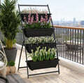 Outdoor Plant Stand Grow Container for Vegetable Flowers4 Tier Vertical Raised Garden Planter with 4 Boxes YY383