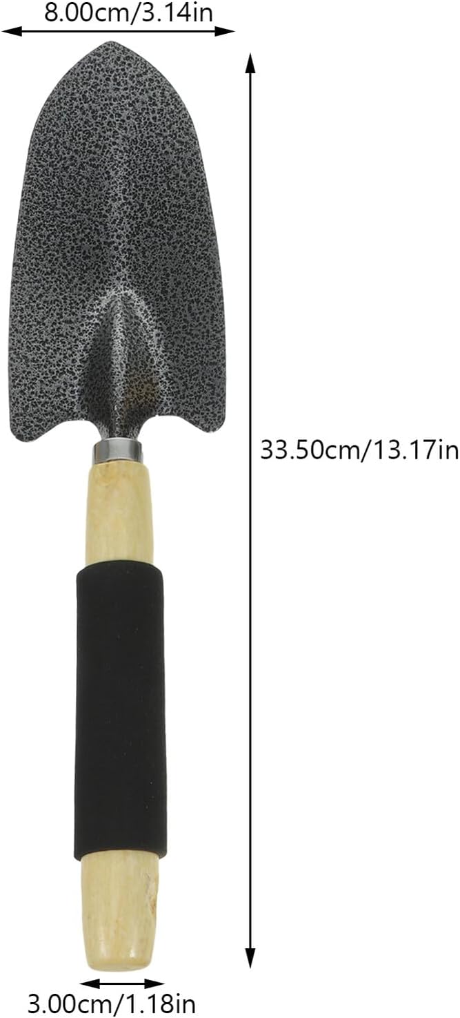 5pcs Gardening Tool Set with Garden Shovels and Five-Tine Rake for Planting Cultivating and Soil Loosening – Sturdy Hand Tools Kit for Outdoor Garden and Lawn Care Use