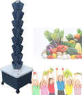 Vertical Farming Tower KitSoilless Cultivation Vertical Hydroponic Planting TowerHydroponic TowerHome/Garden/Farm/Greenhouse Vertical Tower Planters Gray-8-layer