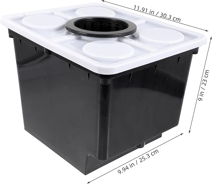 Mipcase Hydroponics System Bucket Durable Planting Basket for Soilless Vegetable Cultivation Easy Assembly Suitable for Indoor Outdoor Use with Single Cover