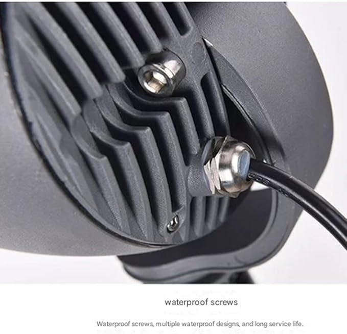 Rotation Spotlight - Lawn Lights 270° Park Tree Lights Outdoor Decorative Round Flood Lamp IP65 Waterproof 85-265V for Garden Villas Path Landscape Lighting(A- White(30W))