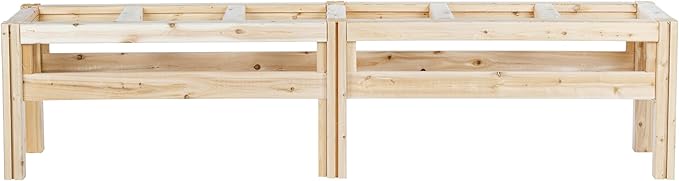 Greenes Fence Six Bucket Elevated Cedar Wood Garden Frame 84 in. x 16 in. x 20 in. - Made in USA with North American Cedar