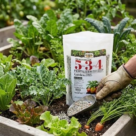 Old Cobblers Farm Wicked 5-3-4 All-Purpose Fertilizer – Balanced Nutrition for Gardens Lawns &amp Plants (5 lbs | 10 lbs | 15 lbs | 20 lbs) (5 lbs)