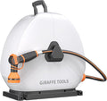 Giraffe Tools Heavy Duty Retractable Hose Reel 5/8 x 92FT Automatic Rewind Garden Hose Reel with 360° Swivel Base Ground Mounted for Lawn Patio Concrete Floor &amp Yard Watering
