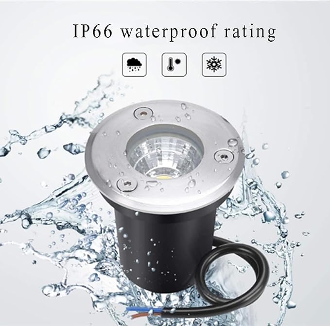 6PCS Underground Light LED - LED Beam Spotlight COB Garden Landscape Lights IP66 Waterproof Recessed Buried Lights for Outdoor Park Driveway Underground LightingGreen-25W