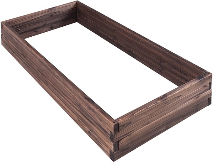 47 x 24 x 9 Elevated Wooden Garden Planter Box Bed Kit Wooden Raised Garden Bed Planter for Vegetables Grass Lawn Yard