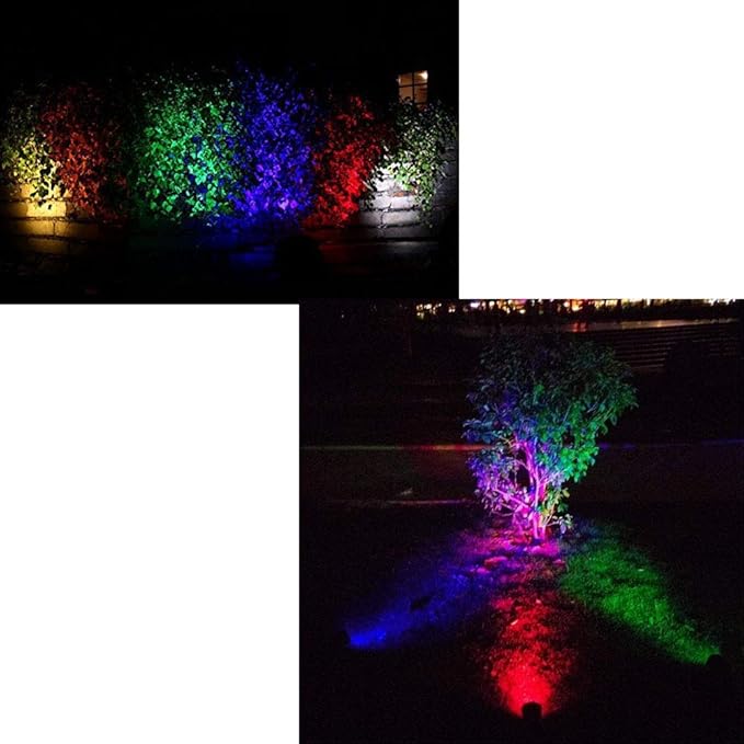 Youngine Pack of 2 12V Low Voltage LED Landscape Lights Waterproof Outdoor Walls Trees Flags Spotlights 5W COB Garden Yard Path Lawn Light with Spike Stand (Red) NO Plug