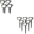 4 Pack Cool White&amp6 Pack Cool White Solar Spot Lights Outdoor with 60 LED &amp Auto On/Off Solar Lights Outdoor Waterproof IP68 with 3 Lighting Modes 2-in-1 Solars Landscape Light for Outside