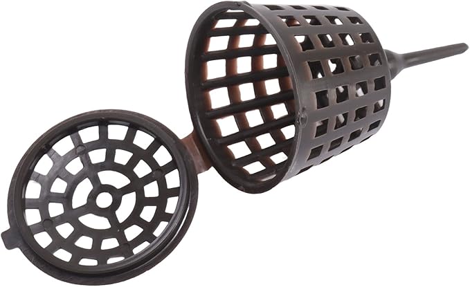100PCS Plastic Fertilizer Box Mesh Basket with Lid Planting Fertilizer Net Pot Just Needs to be Inserted Directly Into The Growing Soil (Large Size with Lid)