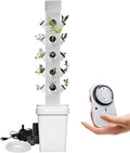 Hydroponics Growing System 24 Pods Vertical Hydroponic Tower with Smart Timer Net Pots Water Pump Adapter for Herbs Vegetables Flowers