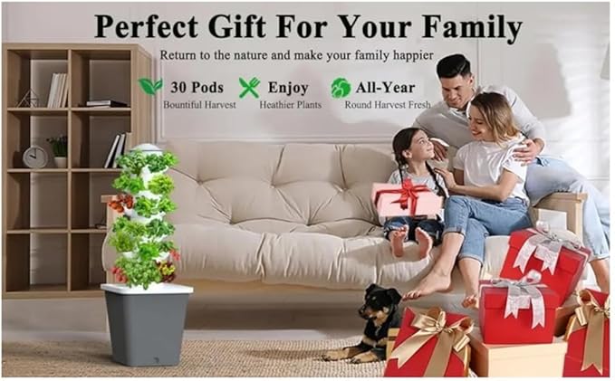 Hydroponics Tower Indoor Growing System Vertical Hydroponics Garden Tower 5/6-Layers 15/18-Plants Indoor Garden Tower for Indoor Herbs Fruits Vegetables6th