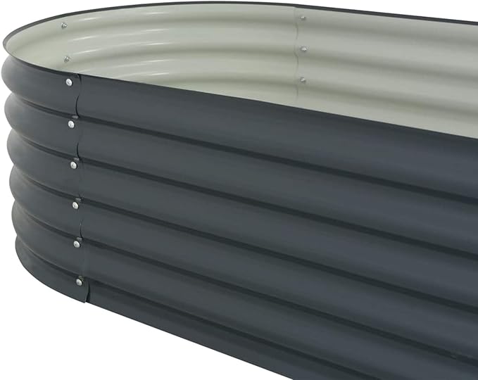 Garden Raised Bed Galvanized Steel Planter Large Durable 94.5x31.5x17.3 in for Outdoor Gardening Balcony Patio