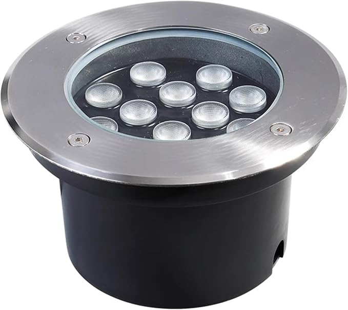 LED Ground Recessed Underground Lights IP66 Waterproof Low Voltage Outdoor Embedded Spotlight for Garden Pathway Patio Deck Villa Landscape Light DC12/24V