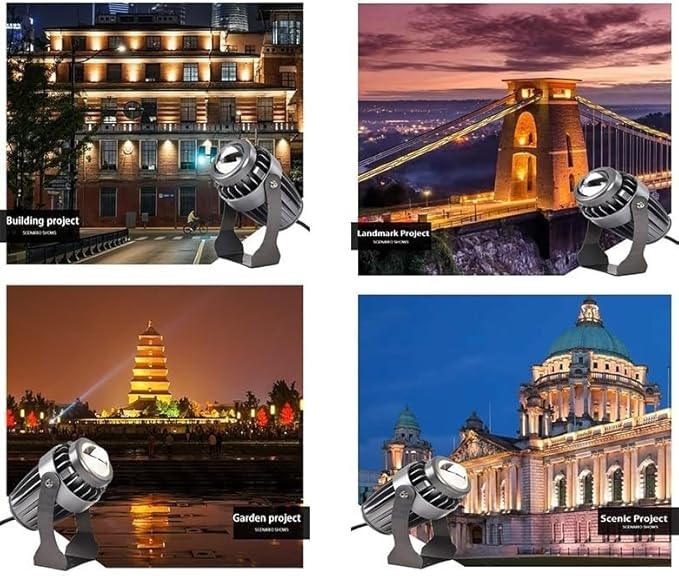 Outdoor Landscape Spotlights 220V Led Spot Lights - Long Distance LED Beam Light 10W Wall Washer Outdoor Wall Lamp IP67 Waterproof LED Spotlight Narrow Beam Spotlight