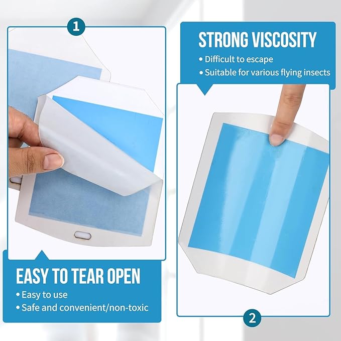 2 Pack Flying Insect Traps for Indoor Plug-in Bug Catcher for Flies Fruit Flies Gnats Moths Noiseless for Home 30-Day Glue Card Replaced (2 Devices &amp 8 Refills)