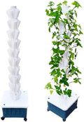 Hydroponics Tower Indoor Growing System 40/50/60 Plant Vertical Garden Planter Large Herb Garden Lettuce Tomato Vegetable Outdoor Smart Garden Kit with Pump