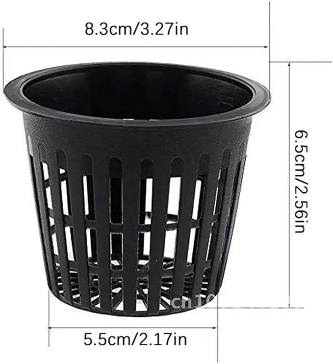 Net Pots for Hydroponics 40PCS 3 Inch Black Hydroponic Net Pots - Wide Lip Slotted Mesh (Orchid Growing/Soilless Use)