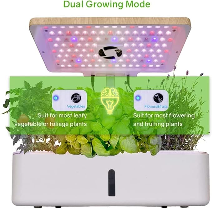Hydroponic Equipment 12 Pots Smart Hydroponics Grow System Indoor Desktop Garden Kits with LED Growing Lights Intelligent Planter for Home Kitchen Indoor Garden