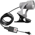 Kiven IP65 Waterproof LED Landscape Clamp Light Grey Decorative Spotlight Lamp with Plug-in Cord and Timer for Indoor Outdoor House Yard Step Statue LED Lawn Light (7W Warm White)