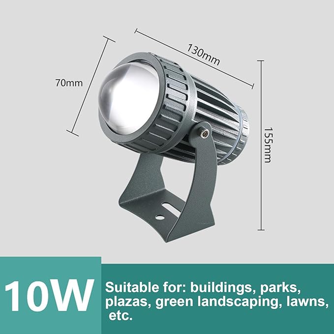 Outdoor Spotlights - LED Long-Distance Floodlights AC 220V IP65 Waterproof Wall Lamp Landscape Lighting Narrow Beam Spotlight Adjustable Bracket Ground Light(Blue10W(AC220V))