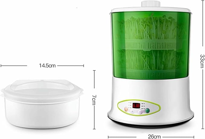 Automatic Bean Sprouts Machine Large-Capacity Sprouting Seedling Growing Machines Seed Sprouter Auto Household 3 Layers Bean Seed Cereal Sprouts Machi