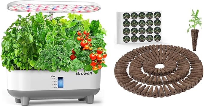 16 Pods Hydroponics Growing System Kit &amp 240 Pcs Hydroponic Pods Kit