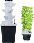 Garden Hydroponic Growing System 15/20/25/30 Pods Hydroponics Tower Apartment Grow Kit Aquaponics Planting System with Hydration Pump Adapter Network Pots Herbs Timer