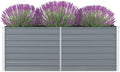 Raised Garden BedPlant Elevated Garden Box Outdoor Planting BoxesHerb Garden Planter OutdoorVertical Garden Planterfor FlowerHerbBackyardPatio 63x31.5x17.7 Galvanized Steel Gray