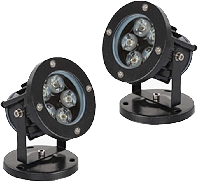 2PCS LED Floodlight - Round Projection Lights IP65 Outdoor Waterproof Landscape Lawn Light Adjustable Spotlight LED Tree Lamps Outdoor Lighting With Base 6W Garden Terrace LED Light(Warm White6w(