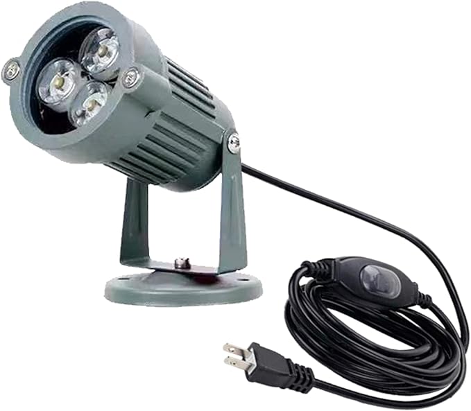 Kiven Outdoor Landscape Yard Floodlight LED Lighting 3W Waterproof IP65 Graden Lights COB Led Spotlights for Signboard Lighting Wall Light、Lawn Decorative Lamp Plug-In Ground Lights （3200K）