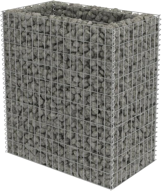 Gabion Raised BedOutdoor Garden GabionsStone BasketsPlanters Raised Vegetable BedsGarden DecorationGalvanized Steel 35.4x19.7x39.4