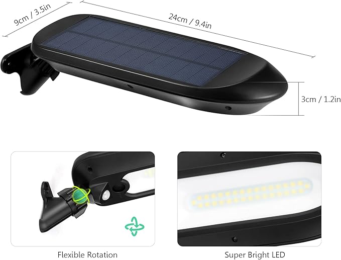 2 PCS Solar Spotlights Outdoor 32 LEDs 2 in 1 Solar in Warm White LED Landscape Lights with Dim High Light Adjustable Angle Outdoor Water Proof for Yard Garden Pathway