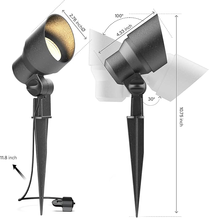 VENUS MANUFACTURING 18PK Outdoor Low Voltage Landscape Lights Kits with 12 Pack 3 Watt 200 Lumen LED Pathway Lights &amp 6 Pack 3 Watt 200 Lumen LED Spotlight for Garden Sidewalk Yard