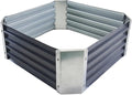 3ft x 3ft Galvanized Raised Garden Bed Horticultural Planting Box Metal Planter Boxes Outdoor Suitable for Plants Flowers Vegetables Herbs Fruits Dark Grey