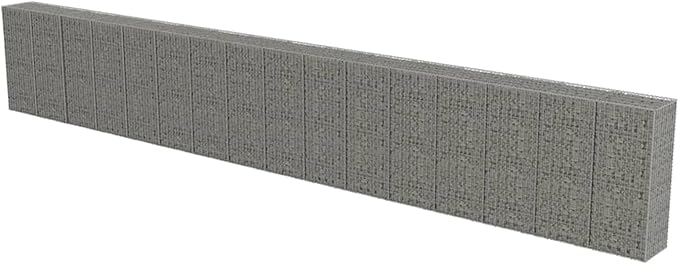 Gabion Basket Galvanized Steel Garden Planter 354x19.7x59 Inches Raised Bed Fence for Vegetables Flowers and Herbs
