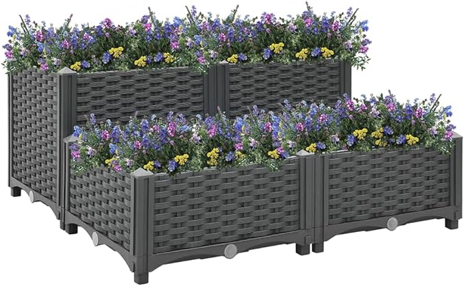 Raised BedGarden PlantersGarden PlantersGarden CenterpiecesGarden BedsRaised Beds for Growing FlowersHerbs and Fruits31.5x31.5x15 Polypropylene