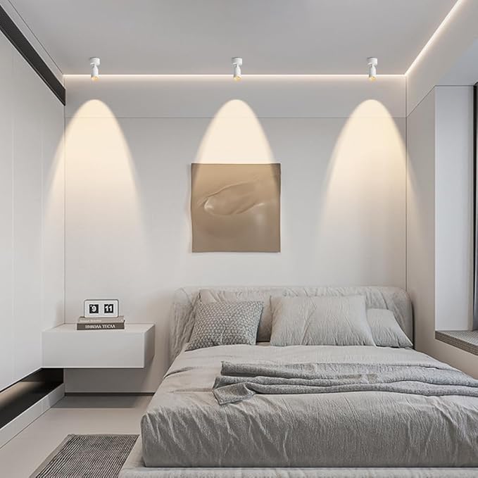 Adjustable Ceiling Spotlight 5w Spot Light Exposed Mounted Led Flush Mount Lights Directio l Spotlights Accent Lighting Artwork Display Lamps