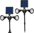 2 in 1 Solar Wall Lights In-Ground Lights Outdoor Solar Spotlight ele ELEOPTION Solar Lights Motion Sensor Outdoor Security Light Auto On/Off Landscape Light for Patio Yard Garden (2 Pack)