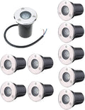 10 Pack LED Underground Light Lamp - 1W Outdoor Ground Lights IP67 Waterproof Recessed LED Spot Lights for Garden Lawn Floor Stair Yard Pathway Landscape Lamp(Red12v(1W))