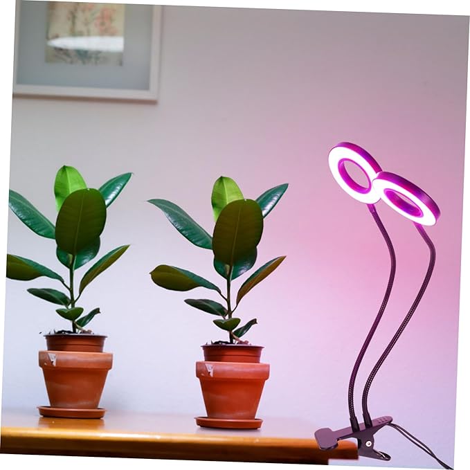 5v Dual-Head Led Plant Light with Timer Dimmable Levels USB-Powered Growth Lamp for Indoor Plants for Vegetables and Flowers