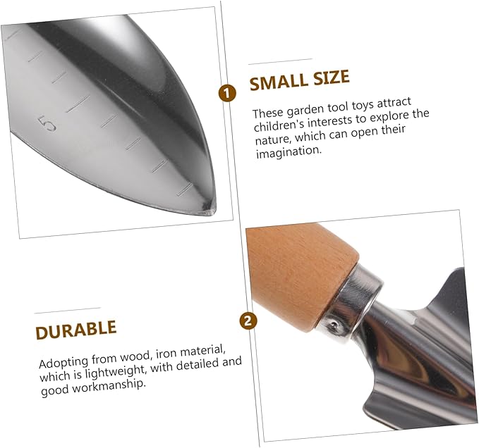 Garden Tool Set Complete Kit Rake Shovel Hoe Trowel Durable Stainless Steel Comfortable Wooden Handle for Gardening